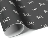 Minimale moderne eenvoudige boog patroon Kerstmis Cadeaupapier (Rol Hoek)