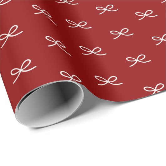 Minimale moderne eenvoudige boog patroon Kerstmis Cadeaupapier (Rol Hoek)