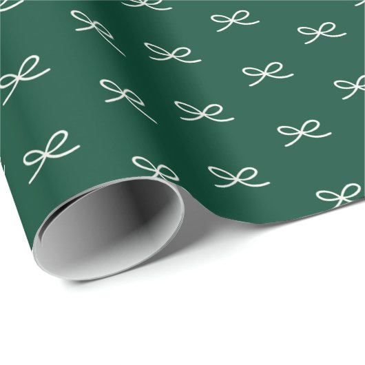 Minimale moderne eenvoudige boog patroon Kerstmis Cadeaupapier (Rol Hoek)