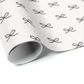 Minimale moderne eenvoudige boog patroon Kerstmis Cadeaupapier (Rol Hoek)