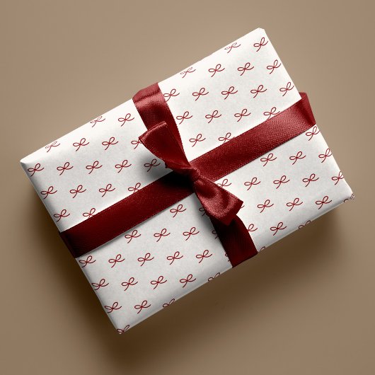 Minimale moderne eenvoudige boog patroon Kerstmis Cadeaupapier