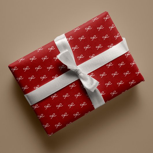 Minimale moderne eenvoudige boog patroon Kerstmis Cadeaupapier