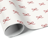 Minimale moderne eenvoudige boog patroon Kerstmis Cadeaupapier (Rol Hoek)