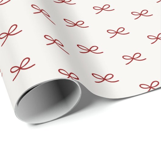 Minimale moderne eenvoudige boog patroon Kerstmis Cadeaupapier (Rol Hoek)