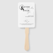 Minimale moderne eenvoudige bruiloft handwaaier (Voorkant)