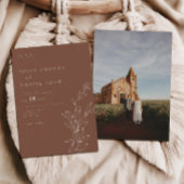 Minimale moderne eenvoudige bruiloft kaart