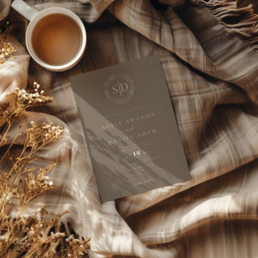 Minimale moderne eenvoudige bruiloft kaart