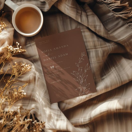 Minimale moderne eenvoudige bruiloft kaart