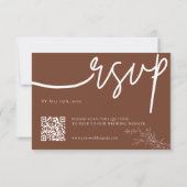Minimale moderne eenvoudige bruiloft RSVP kaartje (Achterkant)