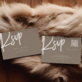 Minimale moderne eenvoudige bruiloft RSVP kaartje