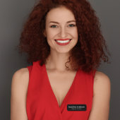 Minimale Moderne Eenvoudige Clean Black Profession Naamplaatje