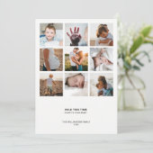 Minimale moderne | Eenvoudige Elegant Chic Photo C Feestdagenkaart (Staand voorkant)