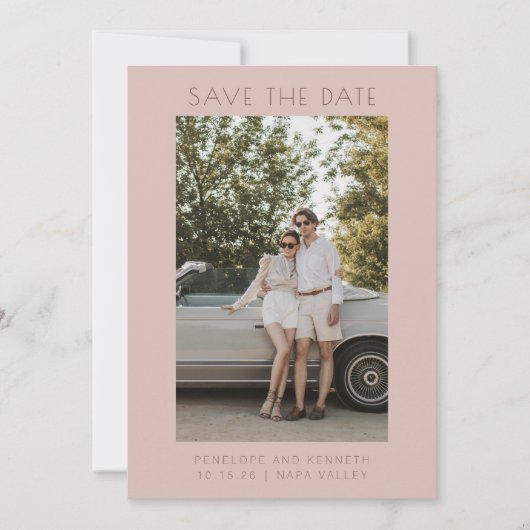 Minimale, moderne, eenvoudige, elegante foto van R Save The Date (Voorkant)