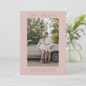 Minimale, moderne, eenvoudige, elegante foto van R Save The Date (Staand voorkant)