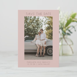 Minimale, moderne, eenvoudige, elegante foto van R Save The Date