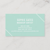 Minimale, moderne, eenvoudige elegante klas visitekaartje (Achterkant)