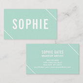 Minimale, moderne, eenvoudige elegante klas visitekaartje (Voorkant / Achterkant)