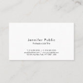 Minimale moderne, eenvoudige, elegante Professiona Visitekaartje (Achterkant)