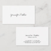 Minimale moderne, eenvoudige, elegante Professiona Visitekaartje (Voorkant / Achterkant)