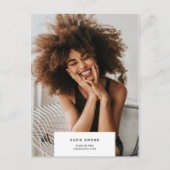 Minimale moderne eenvoudige foto-Afstuderen Aankondigingskaart (Voorkant)