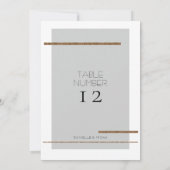 Minimale Moderne Eenvoudige Grijze Gouden Tafel Nu Kaart (Achterkant)