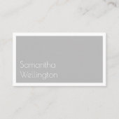 Minimale moderne eenvoudige grijze typografie visitekaartje (Voorkant)