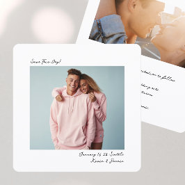 minimale moderne eenvoudige Insta Film Foto Huweli Save The Date