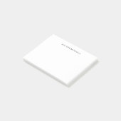 Minimale moderne, eenvoudige naam post-it® notes (Schuin)