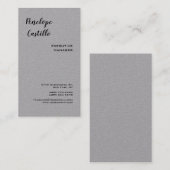 Minimale moderne, eenvoudige premie visitekaartje (Voorkant / Achterkant)