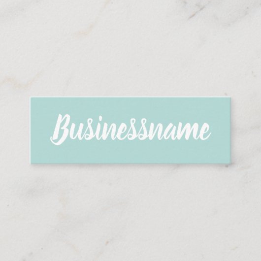 Minimale moderne, eenvoudige trendmatige blauwe tr mini visitekaartje (Voorkant)