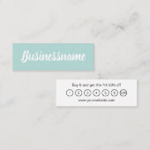 Minimale moderne, eenvoudige trendmatige blauwe tr mini visitekaartje (Voorkant / Achterkant)