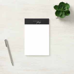 Minimale moderne, eenvoudige zwart-wit post-it® notes