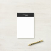 Minimale moderne, eenvoudige zwart-wit post-it® notes (Op bureau)