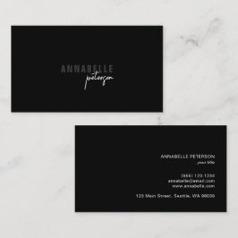 Minimale moderne, eenvoudige zwart-wit visitekaartje