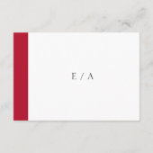 Minimale moderne Elegant Red QR-code bruiloft RSVP Kaartje (Achterkant)