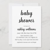 Minimale moderne, elegante babyschoeisel kaart (Voorkant)