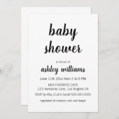 Minimale moderne, elegante babyschoeisel kaart (Voorkant / Achterkant)