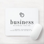 Minimale moderne, elegante bedrijfsnaam Logo Muismat (Met muis)