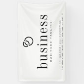 Minimale moderne, elegante bedrijfsnaam Logo Spandoek (Verticaal)