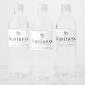 Minimale moderne, elegante bedrijfsnaam Logo Waterfles Etiket (Flessen)