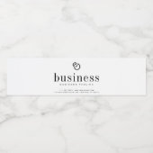 Minimale moderne, elegante bedrijfsnaam Logo Waterfles Etiket (Enkel label)