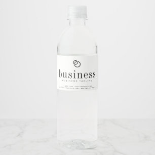 Minimale moderne, elegante bedrijfsnaam Logo Waterfles Etiket