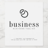 Minimale moderne, elegante bedrijfsnaam Logo Wijn Etiket (Enkel label)