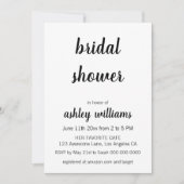 Minimale moderne elegante bridal-showuitnodiging kaart (Voorkant)