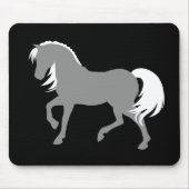 Minimale Moderne Elegante Chic Simpele Grijze Paar Muismat (Voorkant)