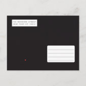 Minimale moderne elegante chique zwart zilveren br uitnodiging briefkaart (Achterkant)