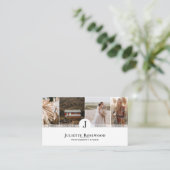 Minimale moderne elegante fotogalerij voor fotogra visitekaartje (Staand voorkant)