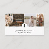 Minimale moderne elegante fotogalerij voor fotogra visitekaartje (Voorkant)