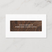Minimale Moderne Elegante Houtnerf Foto QR Code Visitekaartje (Achterkant)