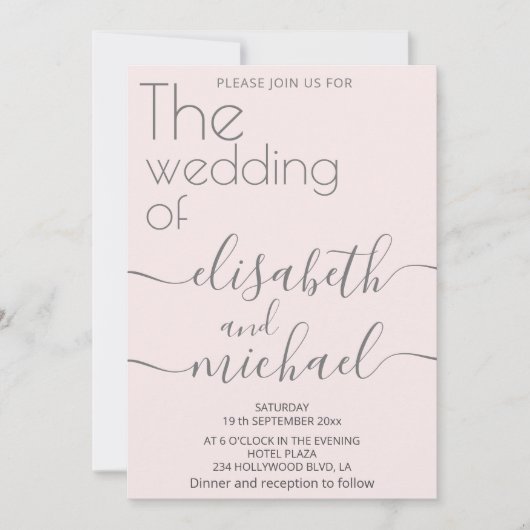 Minimale moderne elegante kalligrafie kaart (Voorkant)